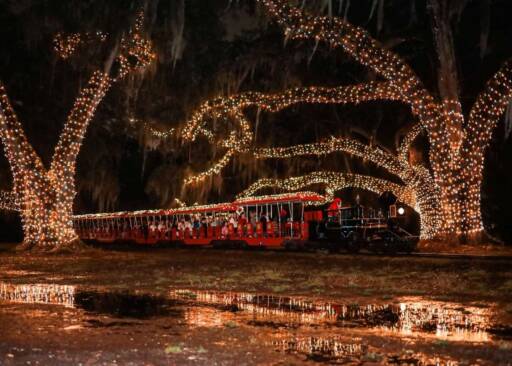 Imgi 6 A train with lights around it